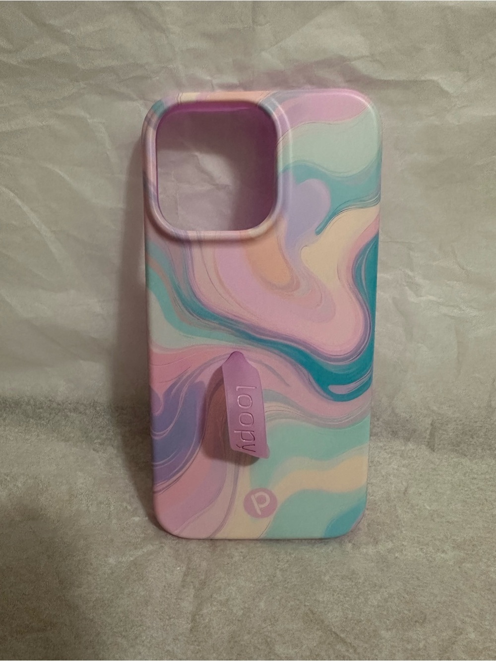 Loopy Case “Sherbet Swirl” Pastel Swirl Phone Case in Pink, Teal & Lavender